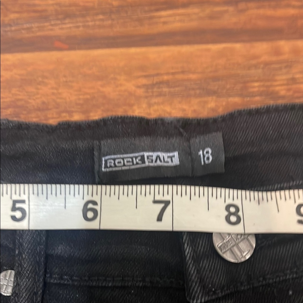 Distressed Black Denim Shorts - Picture 3 of 5